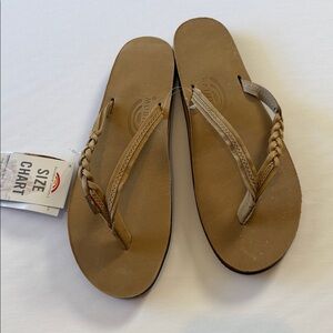 Rainbow Women's Brown The Flirty Braidy Flip Flop Sandals Size - 10 NWT